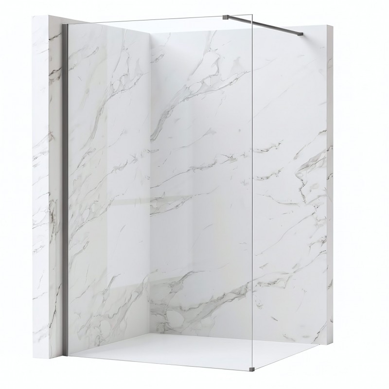 Kabina prysznicowa Walk-In Rea Flexi Transparent / Tytan 80