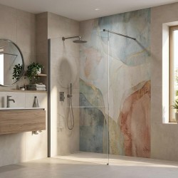 Kabina prysznicowa Walk-In Rea Flexi Transparent / Tytan 130