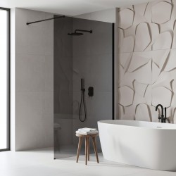 Kabina prysznicowa Walk-In Rea Flexi Grey / Black 130