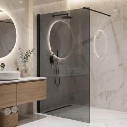 Kabina prysznicowa Walk-In Rea Flexi Grey / Black 140