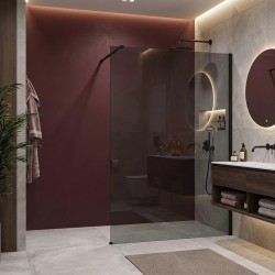 Kabina prysznicowa Walk-In Rea Flexi Grey / Black 140