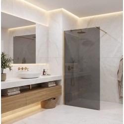 Kabina prysznicowa Walk-In Rea Flexi Grey / Brush Gold 90