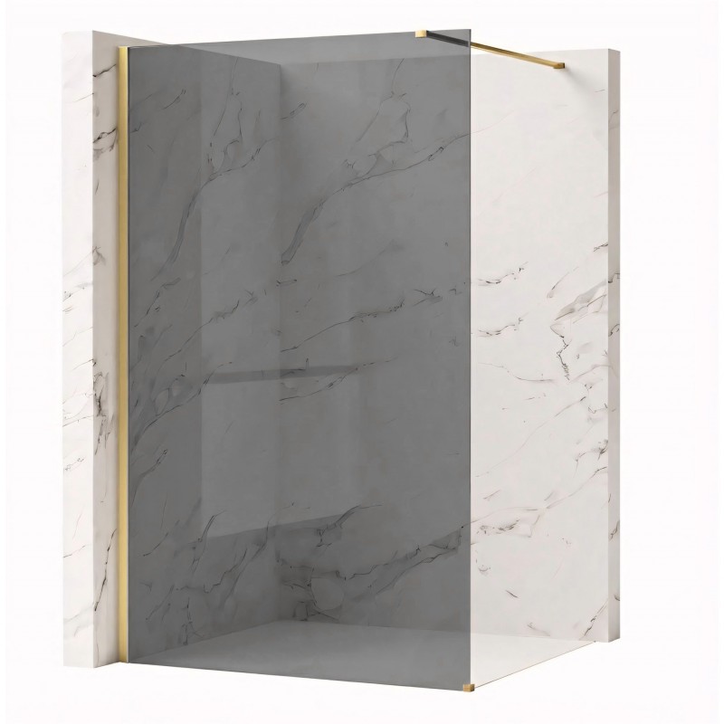 Kabina prysznicowa Walk-In Rea Flexi Grey / Brush Gold 100