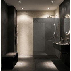 Kabina prysznicowa Walk-In Rea Flexi Grey / Chrome 90
