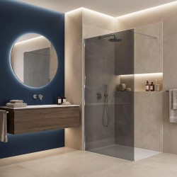 Kabina prysznicowa Walk-In Rea Flexi Grey / Chrome 100