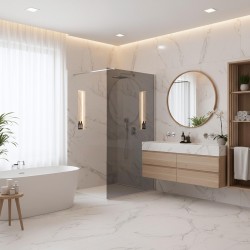 Kabina prysznicowa Walk-In Rea Flexi Grey / Chrome 100