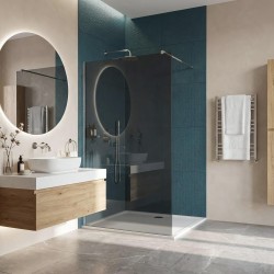 Kabina prysznicowa Walk-In Rea Flexi Grey / Chrome 110