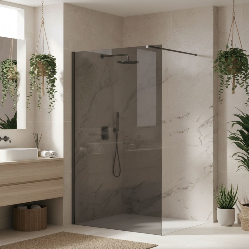 Kabina prysznicowa Walk-In Rea Flexi Grey / Tytan 80