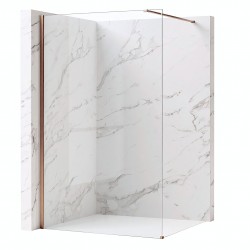 Kabina prysznicowa Walk-In Rea Flexi Transparent / Brush Copper 90