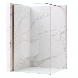 Kabina prysznicowa Walk-In Rea Flexi Transparent / Brush Copper 130