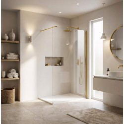 Kabina prysznicowa Walk-In Rea Flexi Transparent / Gold 70