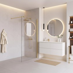 Kabina prysznicowa Walk-In Rea Flexi Transparent / Gold 120