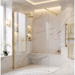 Kabina prysznicowa Walk-In Rea Flexi Transparent / Gold 130