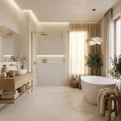 Kabina prysznicowa Walk-In Rea Flexi Transparent / Gold 140