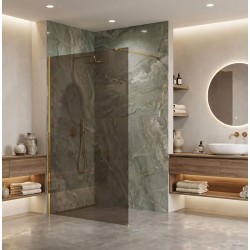 Kabina prysznicowa Walk-In Rea Flexi Brown / Gold 80