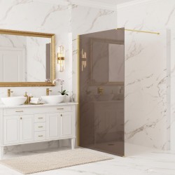 Kabina prysznicowa Walk-In Rea Flexi Brown / Gold 100