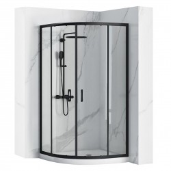 Kabina Prysznicowa REA Look Czarna Black 80x80