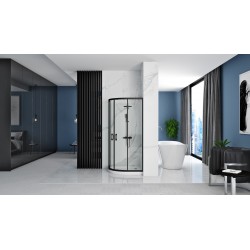 Kabina Prysznicowa REA Look Czarna Black 80x80