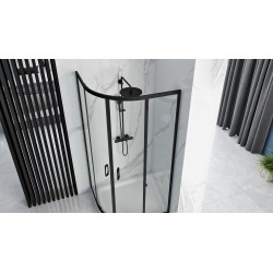 Kabina Prysznicowa REA Look Czarna Black 80x80