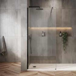 Kabina prysznicowa Walk-In Rea Flexi Transparent / Black 80