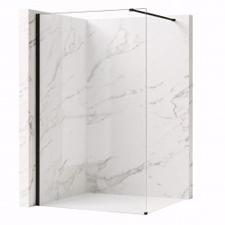 Kabina prysznicowa Walk-In Rea Flexi Transparent / Black 90