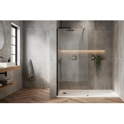Kabina prysznicowa Walk-In Rea Flexi Transparent / Black 90