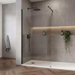 Kabina prysznicowa Walk-In Rea Flexi Transparent / Black 100