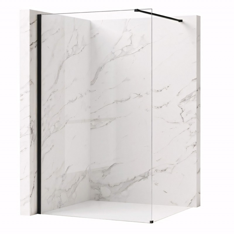 Kabina prysznicowa Walk-In Rea Flexi Transparent / Black 130