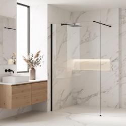 Kabina prysznicowa Walk-In Rea Flexi Transparent / Black 140