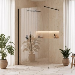 Kabina prysznicowa Walk-In Rea Flexi Transparent / Black 140