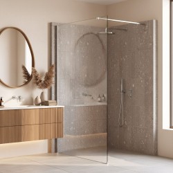 Kabina prysznicowa Walk-In Rea Flexi Transparent / Chrome 100