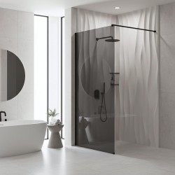 Kabina prysznicowa Walk-In Rea Flexi Grey / Black 110