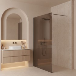 Kabina prysznicowa Walk-In Rea Flexi Brown / Tytan 110