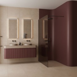 Kabina prysznicowa Walk-In Rea Flexi Brown / Tytan 120