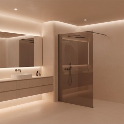 Kabina prysznicowa Walk-In Rea Flexi Brown / Tytan 120