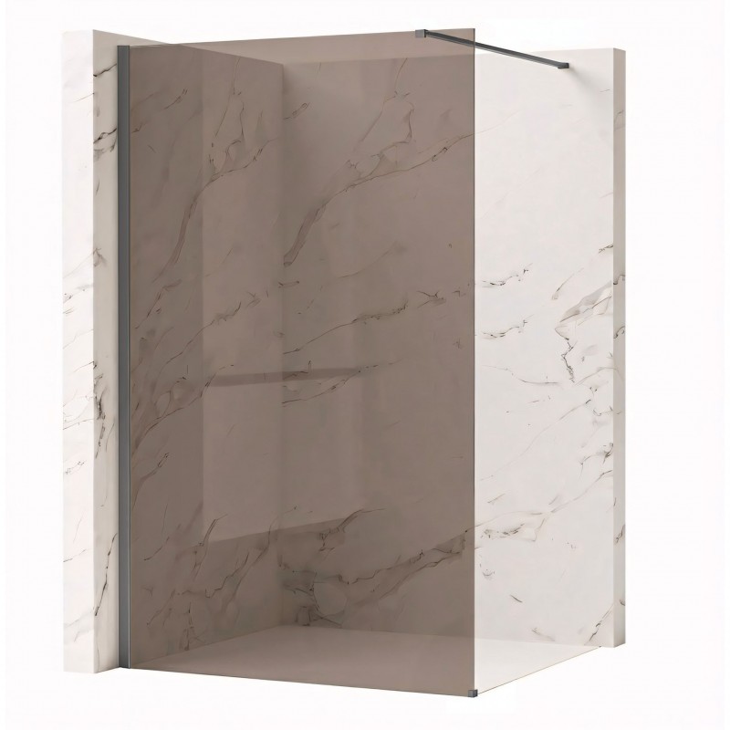Kabina prysznicowa Walk-In Rea Flexi Brown / Tytan 130