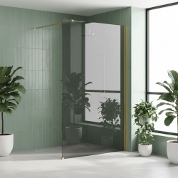 Kabina prysznicowa Walk-In Rea Flexi Grey / Gold 90