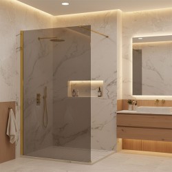 Kabina prysznicowa Walk-In Rea Flexi Grey / Gold 110