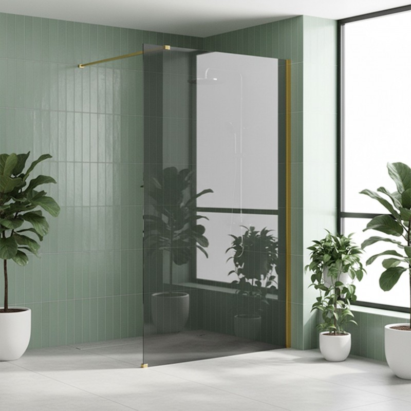 Kabina prysznicowa Walk-In Rea Flexi Grey / Gold 120