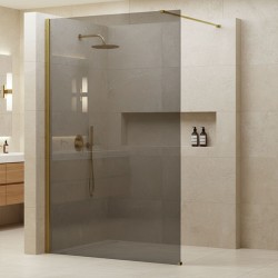 Kabina prysznicowa Walk-In Rea Flexi Grey / Gold 120