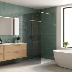 Kabina prysznicowa Walk-In Rea Flexi Grey / Gold 120