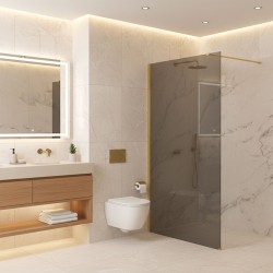 Kabina prysznicowa Walk-In Rea Flexi Grey / Gold 130