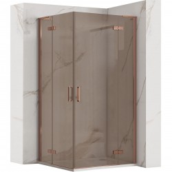 Kabina Prysznicowa REA Hugo Double 80x80 Miedź Szczotkowana