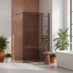 Kabina prysznicowa Walk-In Rea Flexi Brown / Tytan 100