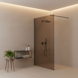 Kabina prysznicowa Walk-In Rea Flexi Brown / Tytan 100