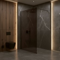 Kabina prysznicowa Walk-In Rea Flexi Brown / Tytan 100