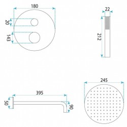 Zestaw natryskowy podtynkowy Rea Venti Chrom + BOX