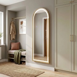 LUSTRO LED Orbit 50x160cm Złote Szczotkowane