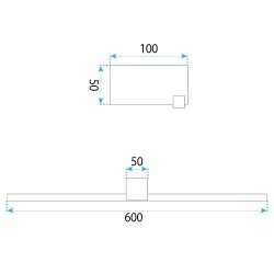 Kinkiet łazienkowy LED SWE044-1W 60 cm Złoty