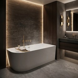 Wanna Akrylowa Narożna REA Bellanto Slim 150 Prawa